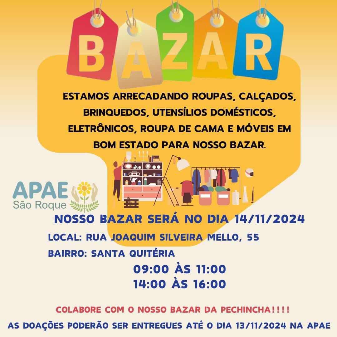 Bazar Beneficente APAE São Roque